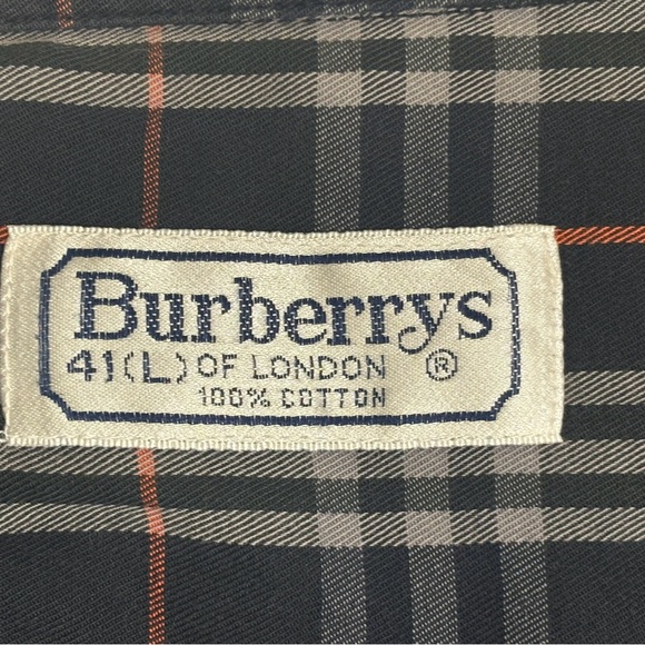 Burberry Nova Check Button Down Shirt Vintage 1990s Burberrys of London Large - Picture 3 of 3